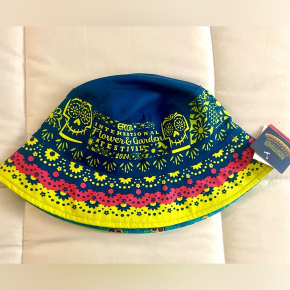 2024 Disney Parks Epcot Flower & Garden Festival Coco Reversible Bucket Hat NWT - Picture 8 of 9
